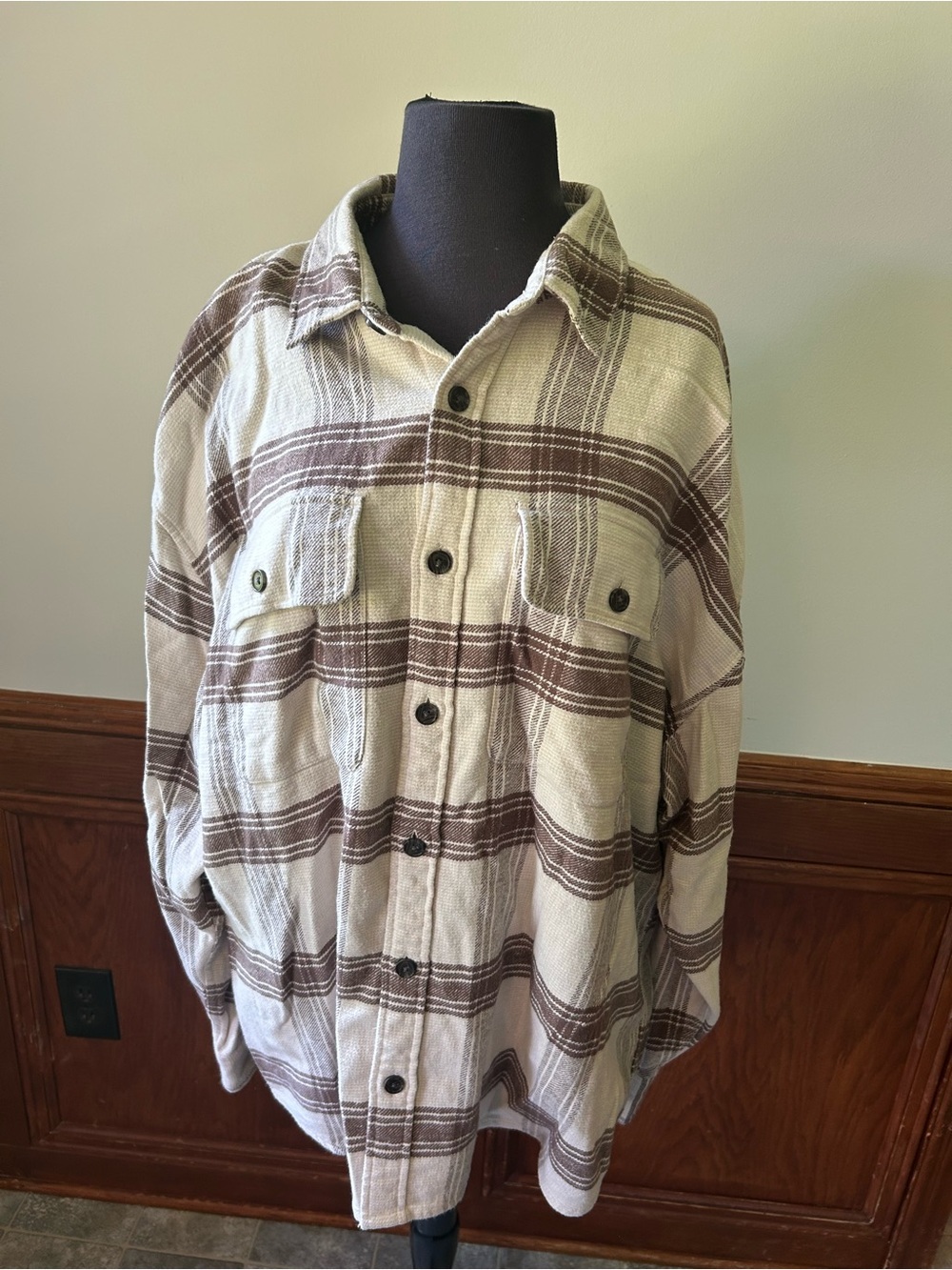 Abercrombie and Fitch Men’s Unisex 90’s Oversized Flannel Shirt Size XXL